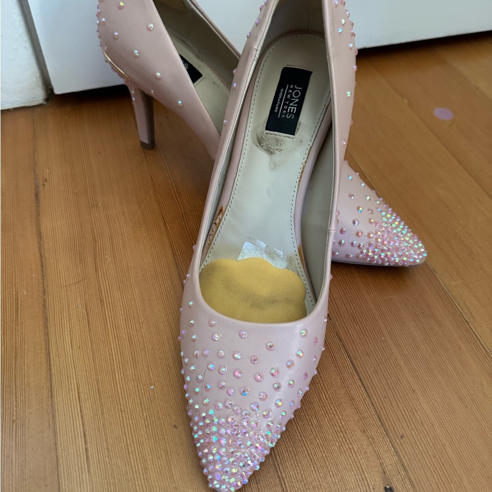 Jones New York Blush Embellished Heels